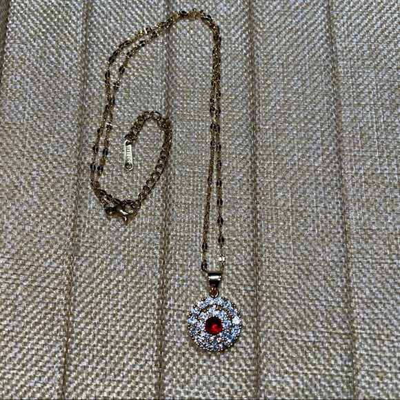 Sold- 925 Sterling Silver Pendant Necklace with Crystal Spinner. - Picture 4 of 4